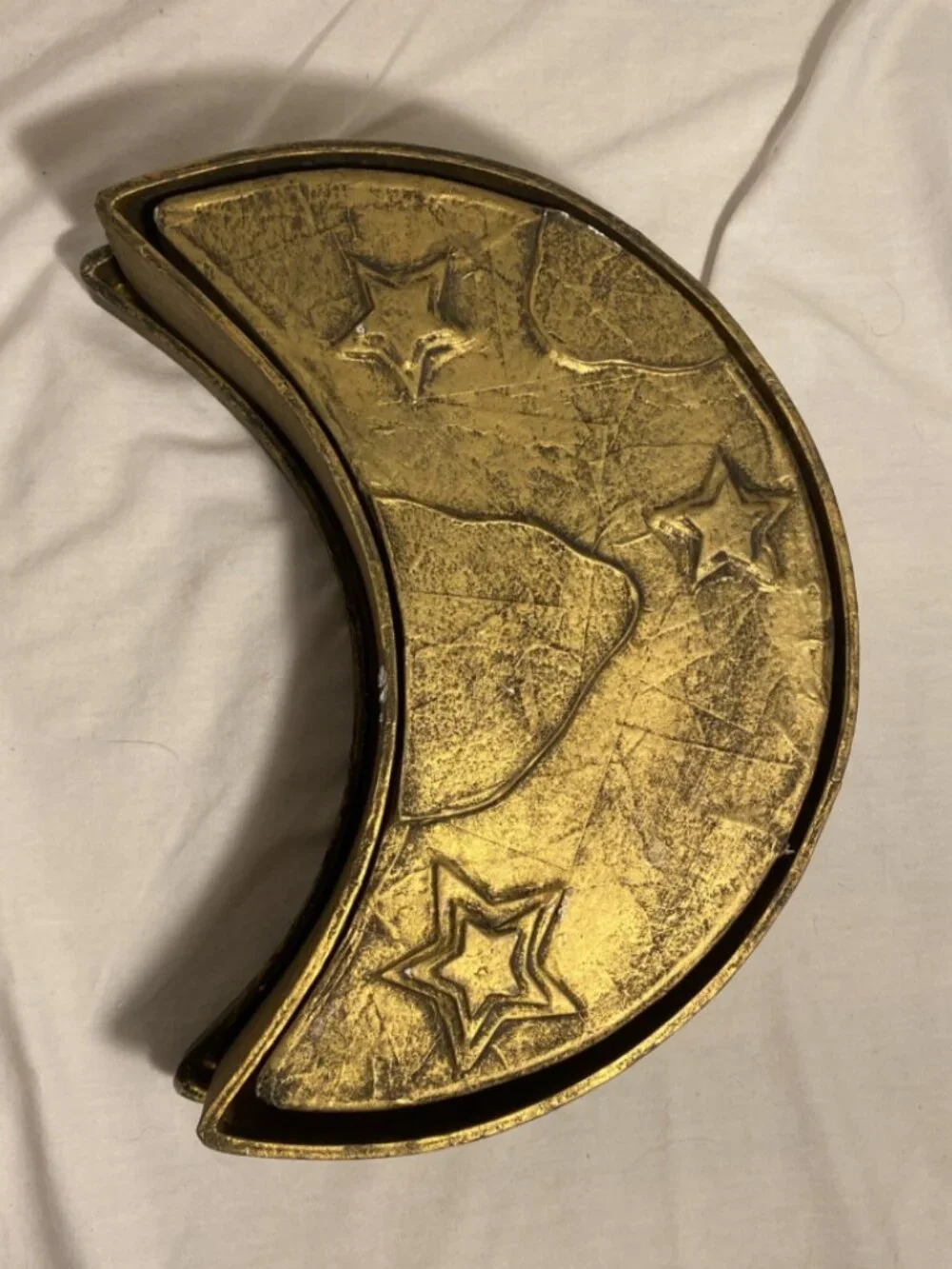 Gold Painted Crescent Moon & Stars Decorative Nesting Boxes Pier 1 Paper Mache